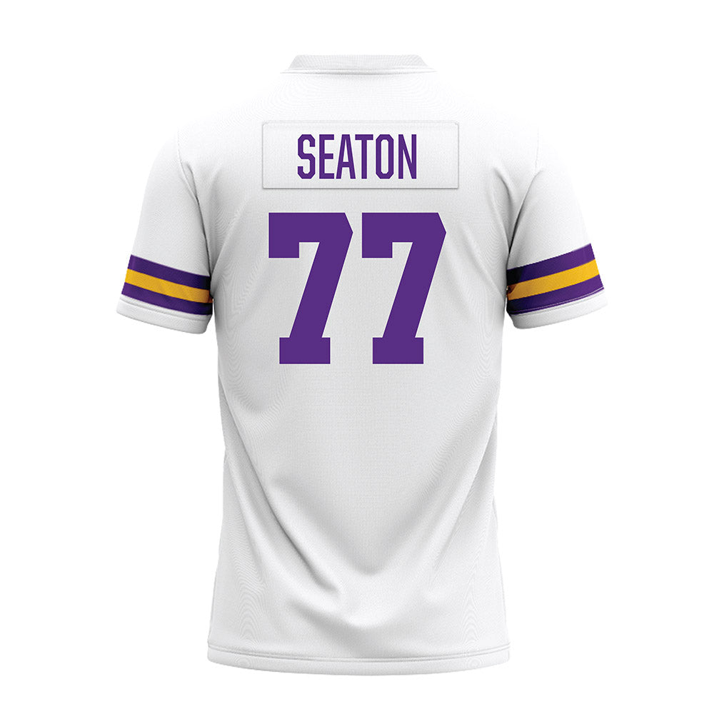 LSU - NCAA Football : Jordan Seaton - White Premium Football Jersey-1