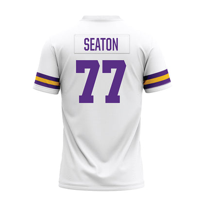 LSU - NCAA Football : Jordan Seaton - White Premium Football Jersey-1