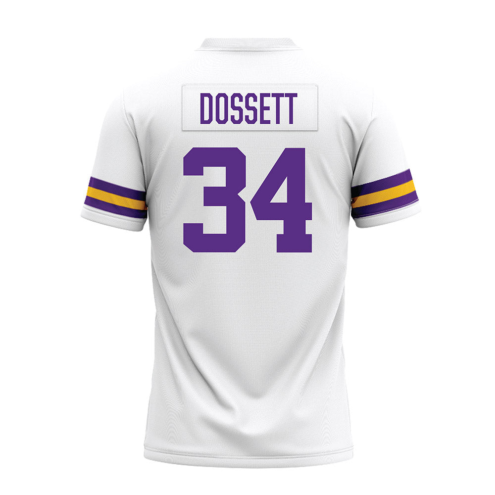 LSU - NCAA Football : Mason Dossett - White Premium Football Jersey-1
