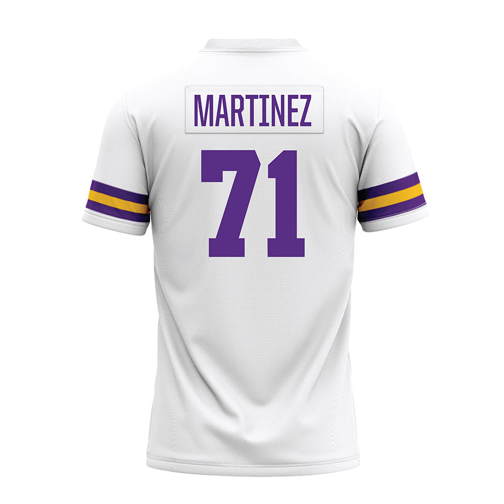 LSU - NCAA Football : Brysten Martinez - White Premium Football Jersey-1