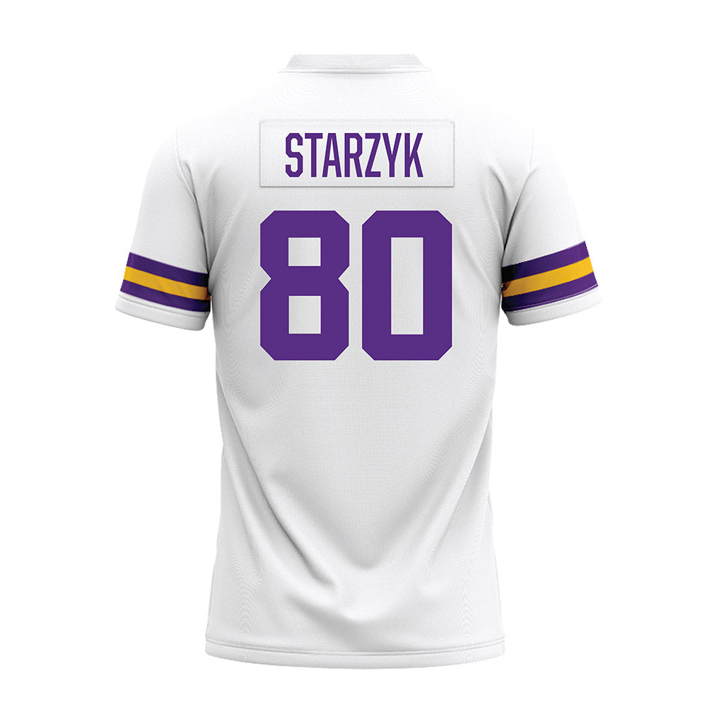 LSU - NCAA Football : Scott Starzyk - White Premium Football Jersey-1