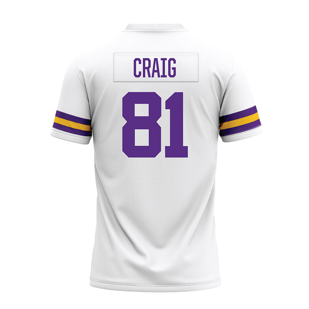 LSU - NCAA Football : Landon Craig - White Premium Football Jersey-1