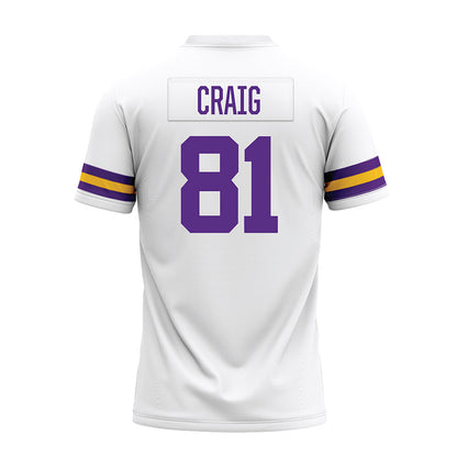 LSU - NCAA Football : Landon Craig - White Premium Football Jersey-1