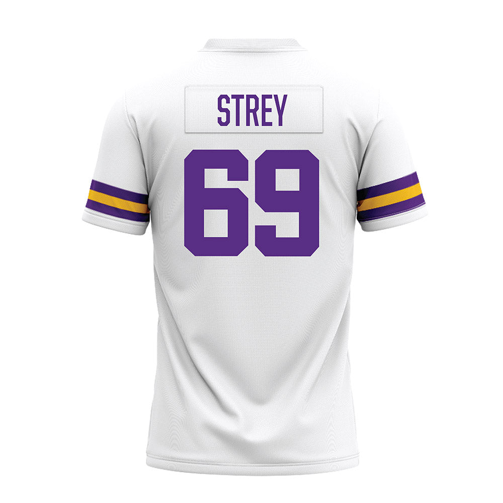LSU - NCAA Football : Darrin Strey - White Premium Football Jersey-1