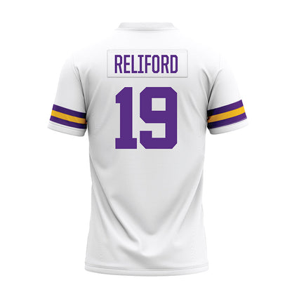 LSU - NCAA Football : Gabriel Reliford - White Premium Football Jersey-1
