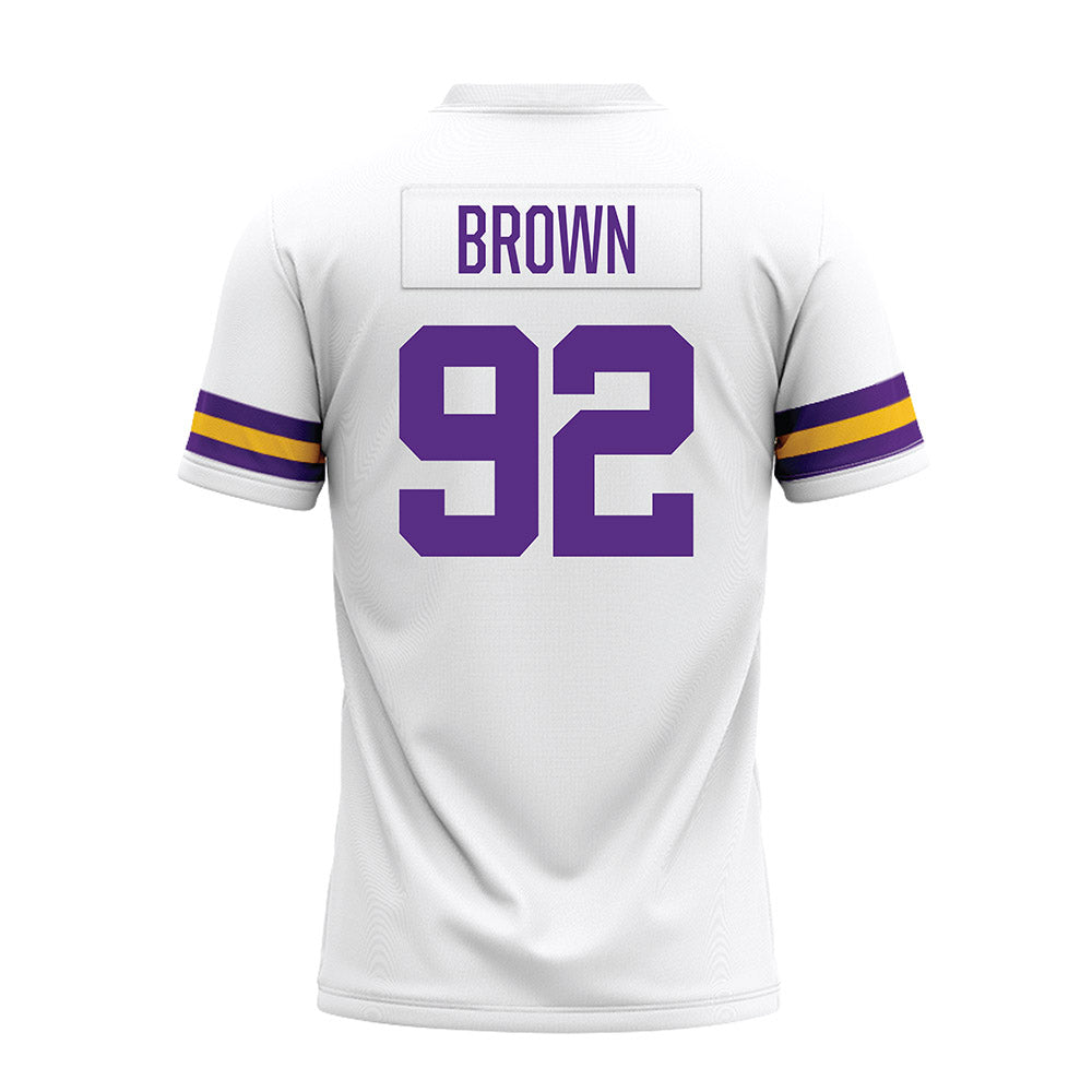 LSU - NCAA Football : Brandon Brown - White Premium Football Jersey-1