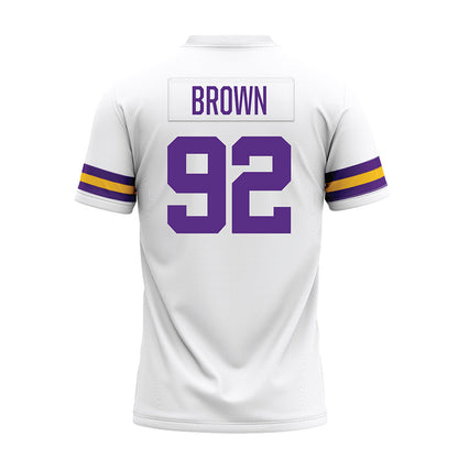 LSU - NCAA Football : Brandon Brown - White Premium Football Jersey-1