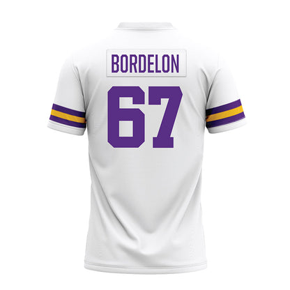 LSU - NCAA Football : Bo Bordelon - White Premium Football Jersey-1