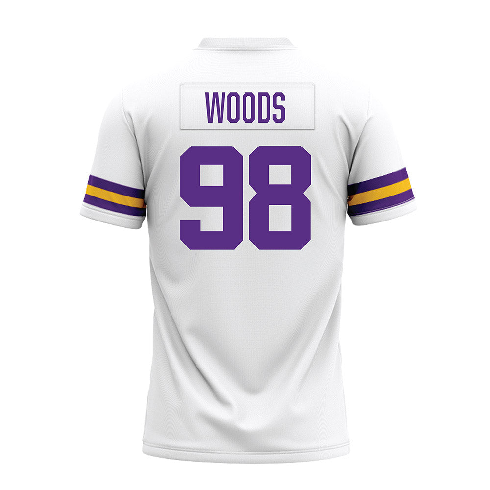 LSU - NCAA Football : Achilles Woods - White Premium Football Jersey-1
