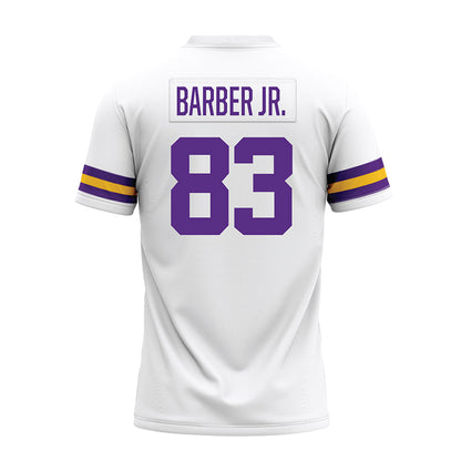 LSU - NCAA Football : Corey Barber Jr. - White Premium Football Jersey-1