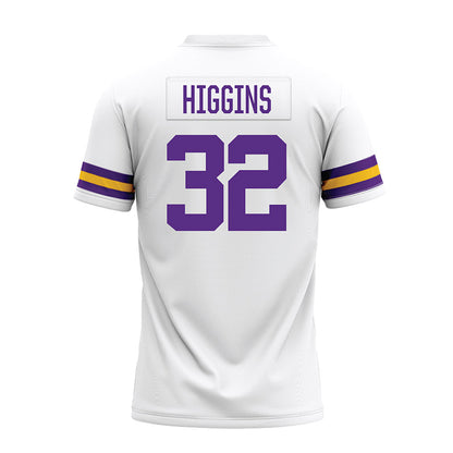 LSU - NCAA Football : Gavin Higgins - White Premium Football Jersey-1