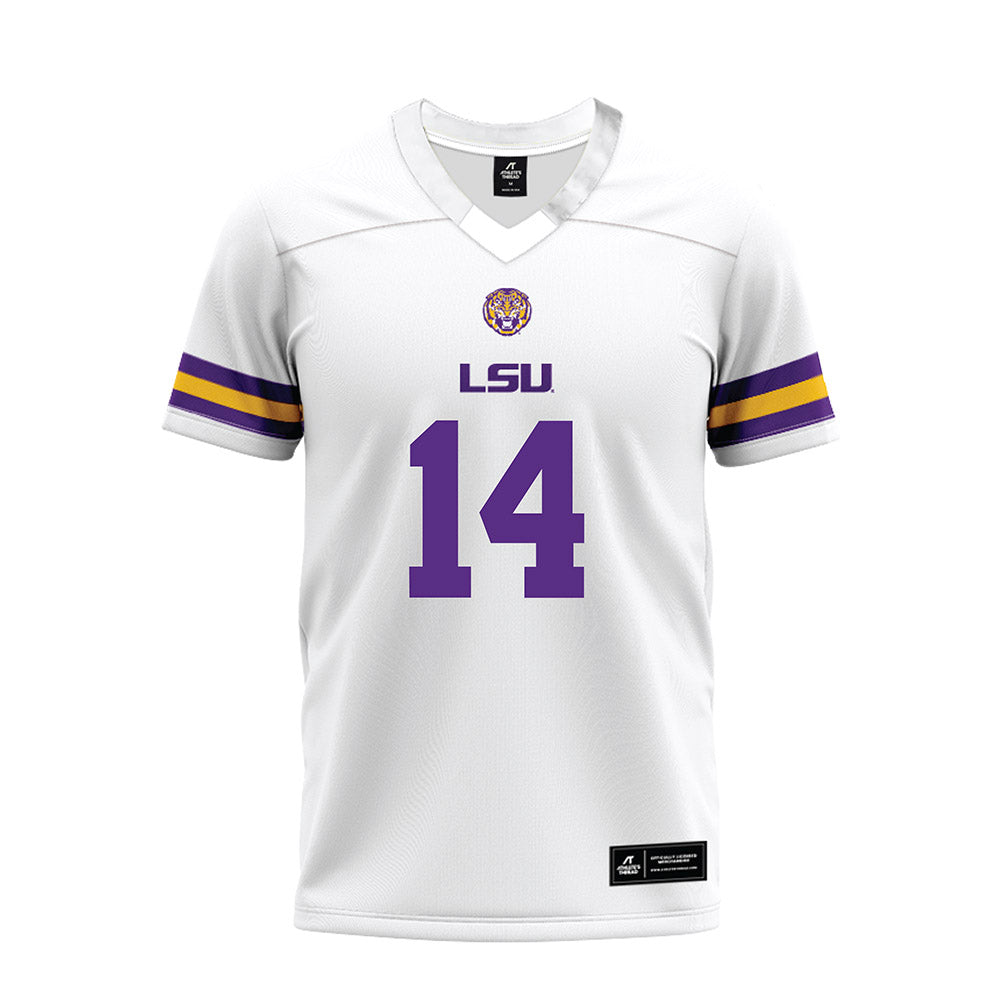 LSU - NCAA Football : Christopher "CJ" Jackson - White Premium Football Jersey-0