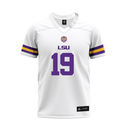 LSU - NCAA Football : Gabriel Reliford - White Premium Football Jersey-0