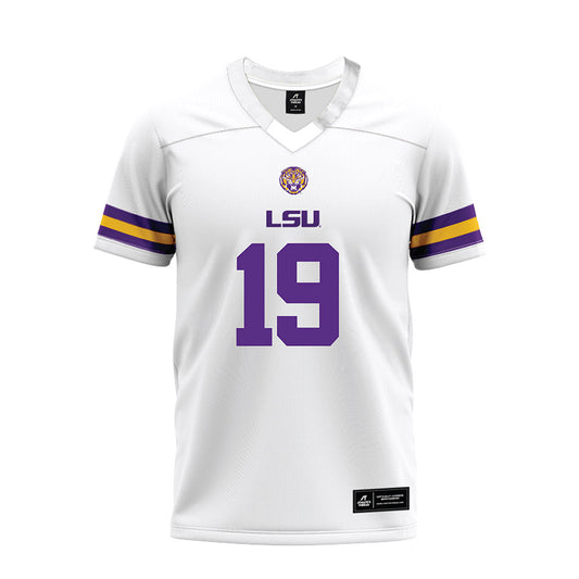 LSU - NCAA Football : Gabriel Reliford - White Premium Football Jersey-0
