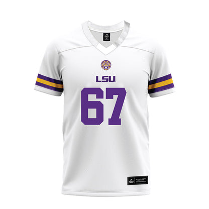 LSU - NCAA Football : Bo Bordelon - White Premium Football Jersey-0