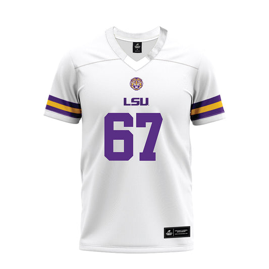 LSU - NCAA Football : Bo Bordelon - White Premium Football Jersey-0
