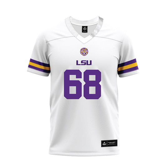 LSU - NCAA Football : Brett Bordelon - White Premium Football Jersey-0