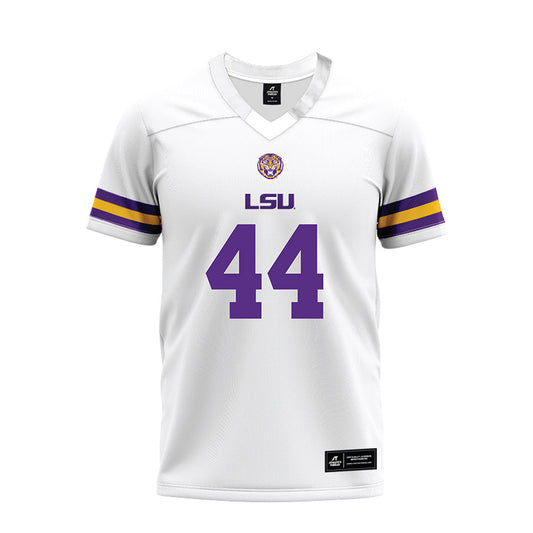 LSU - NCAA Football : Zach Grace - White Premium Football Jersey-0