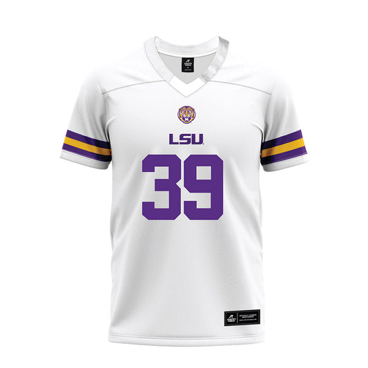 LSU - NCAA Football : Reid Chauvin - White Premium Football Jersey-0