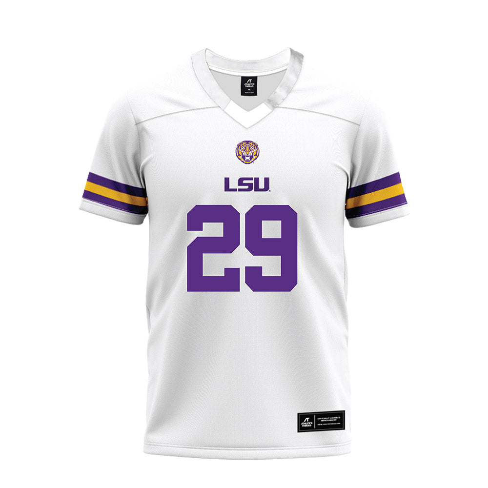 LSU - NCAA Football : Caden Durham - White Premium Football Jersey-0