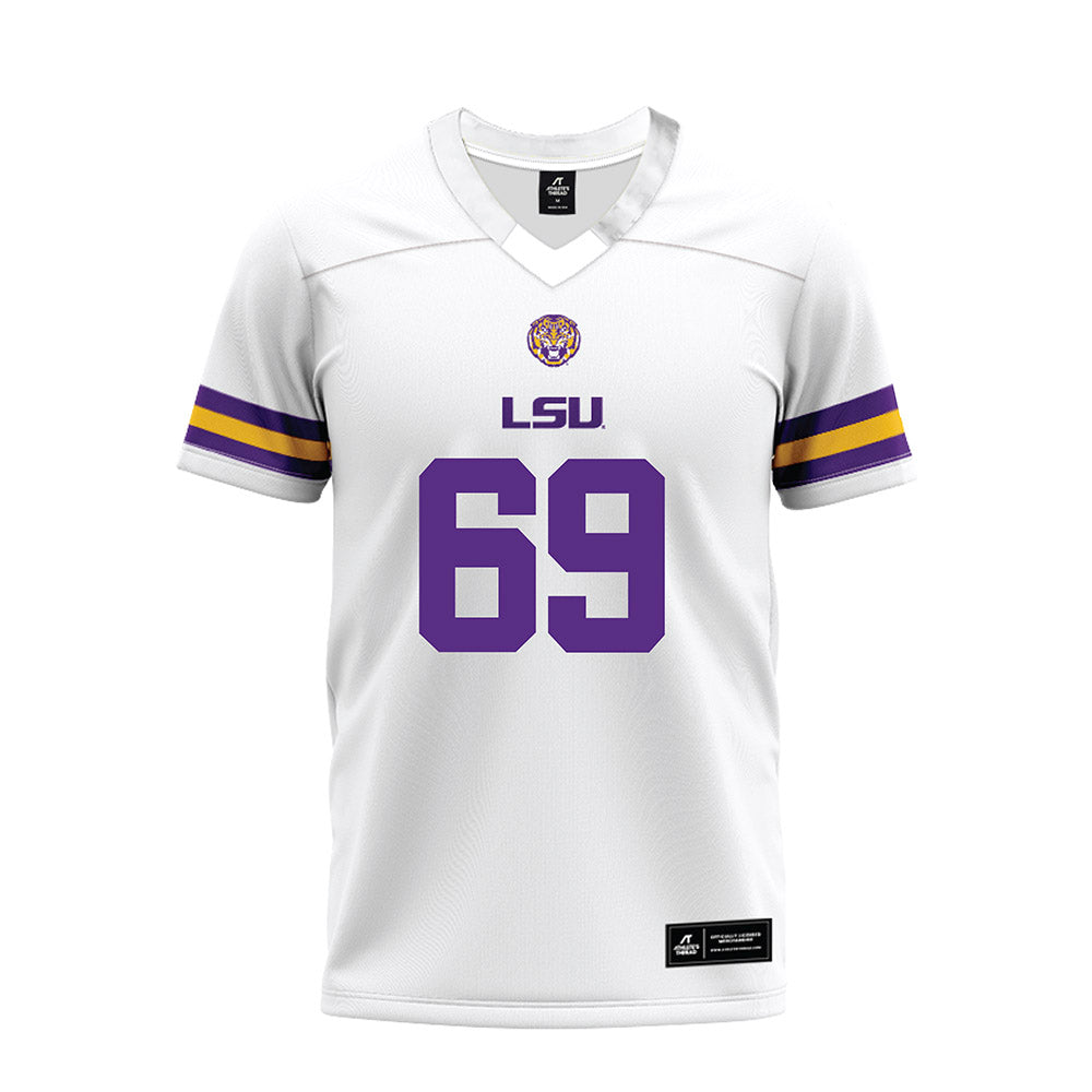 LSU - NCAA Football : Darrin Strey - White Premium Football Jersey-0