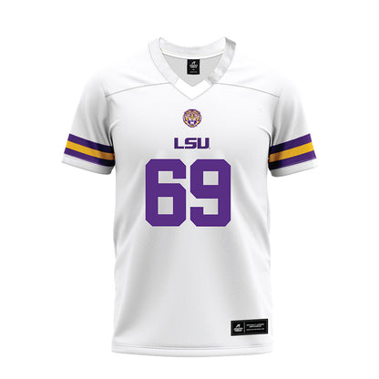 LSU - NCAA Football : Darrin Strey - White Premium Football Jersey-0