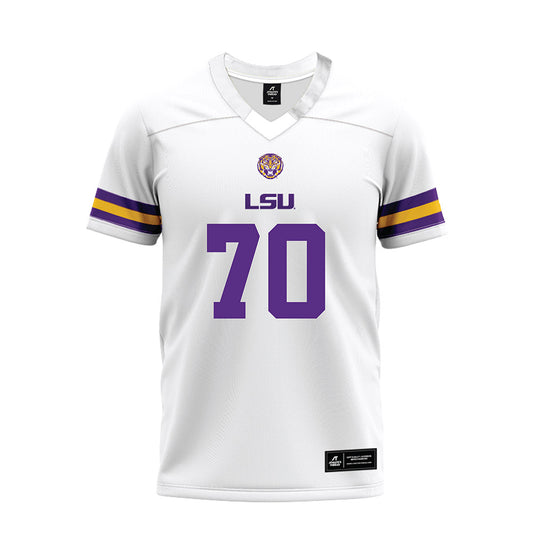 LSU - NCAA Football : Devin Harper - White Premium Football Jersey-0