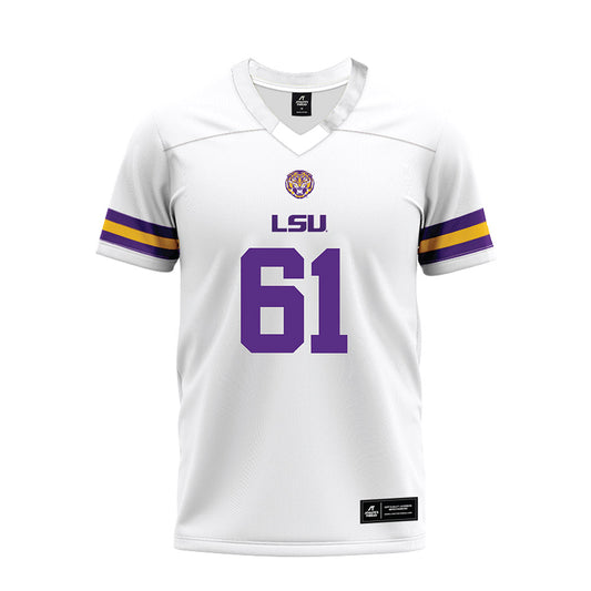 LSU - NCAA Football : Braelin Moore - White Premium Football Jersey-0