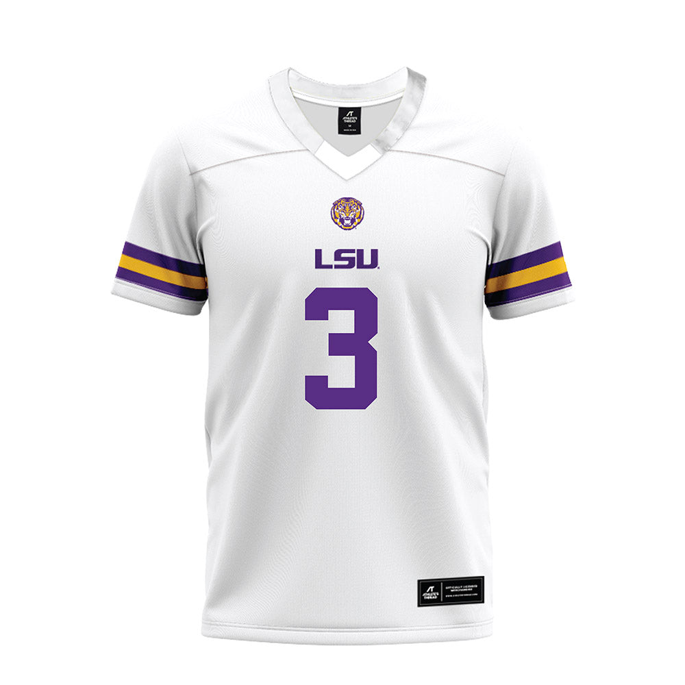LSU - NCAA Football : Eugene Wilson III - White Premium Football Jersey-0