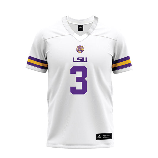 LSU - NCAA Football : Eugene Wilson III - White Premium Football Jersey-0