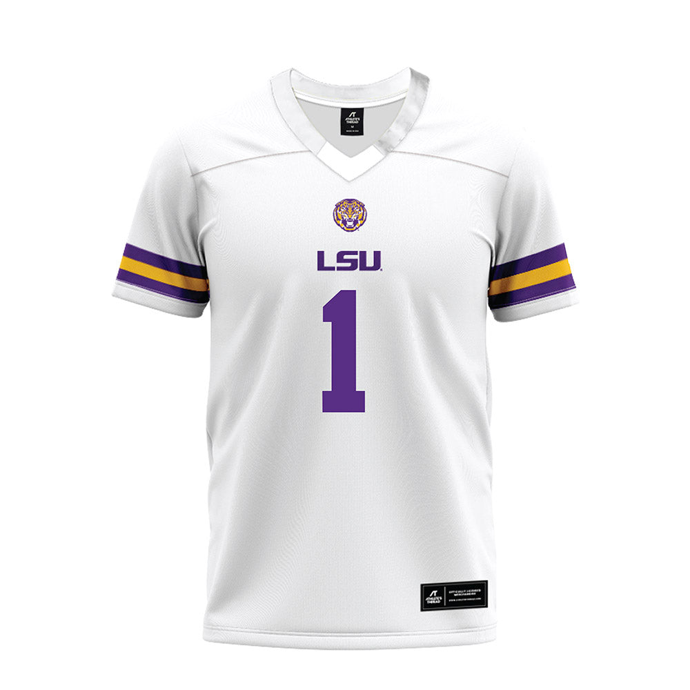 LSU - NCAA Football : Princewill Umanmielen - White Premium Football Jersey-0