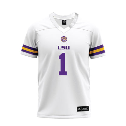 LSU - NCAA Football : Princewill Umanmielen - White Premium Football Jersey-0