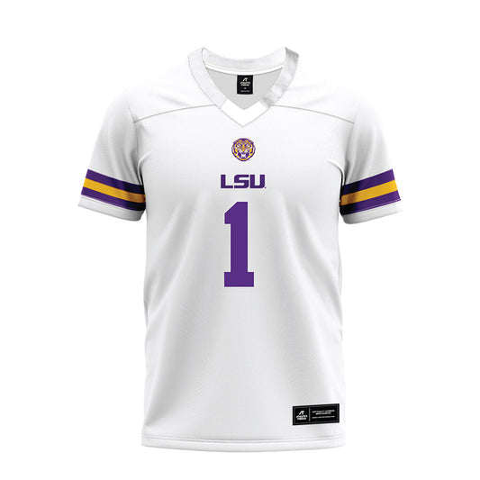 LSU - NCAA Football : Princewill Umanmielen - White Premium Football Jersey-0