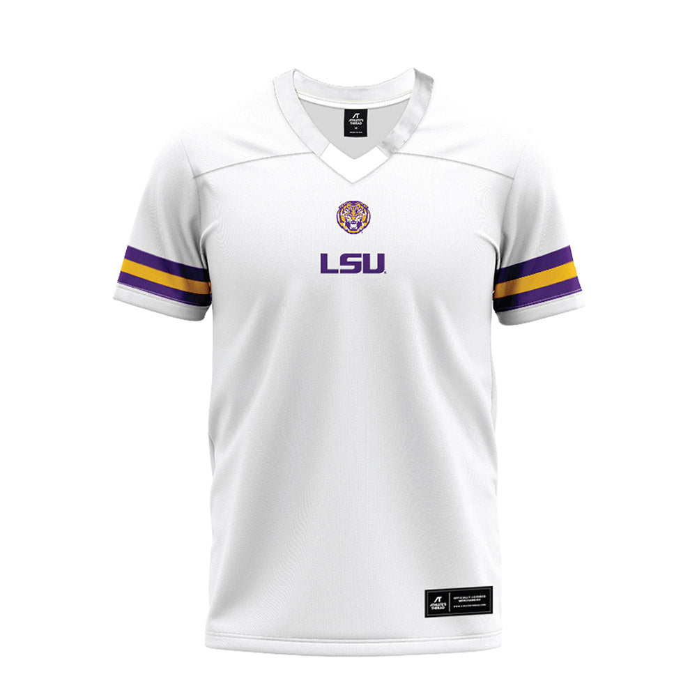 LSU - NCAA Football : David Kency Jr - White Premium Football Jersey-0