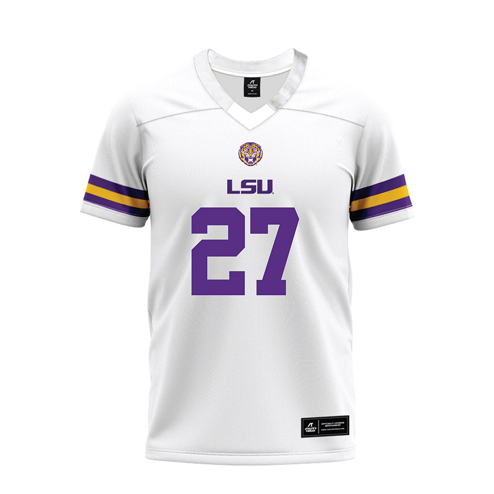 LSU - NCAA Football : Dezyrian Ellis - White Premium Football Jersey-0