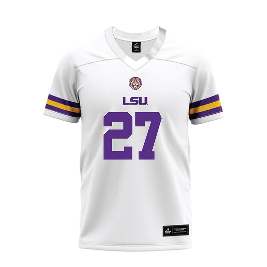 LSU - NCAA Football : Dezyrian Ellis - White Premium Football Jersey-0
