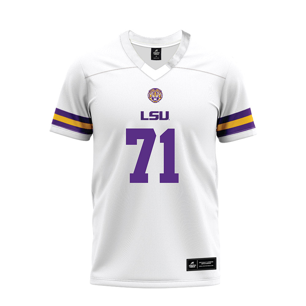 LSU - NCAA Football : Brysten Martinez - White Premium Football Jersey-0