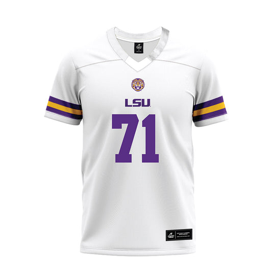 LSU - NCAA Football : Brysten Martinez - White Premium Football Jersey-0