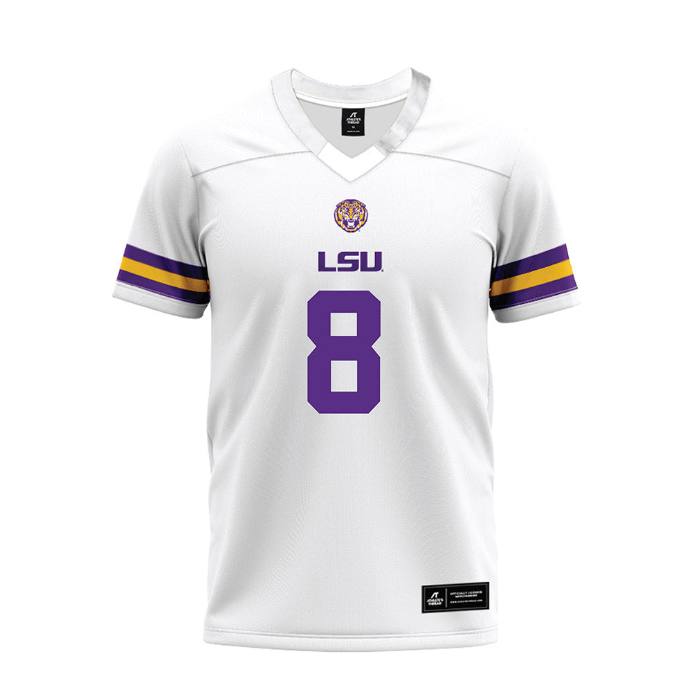 LSU - NCAA Football : Jujuan Johnson - White Premium Football Jersey-0