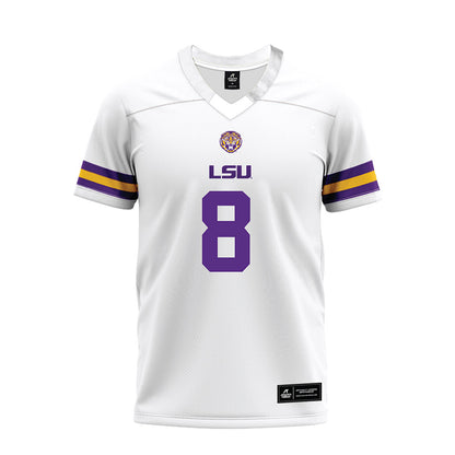 LSU - NCAA Football : Jujuan Johnson - White Premium Football Jersey-0