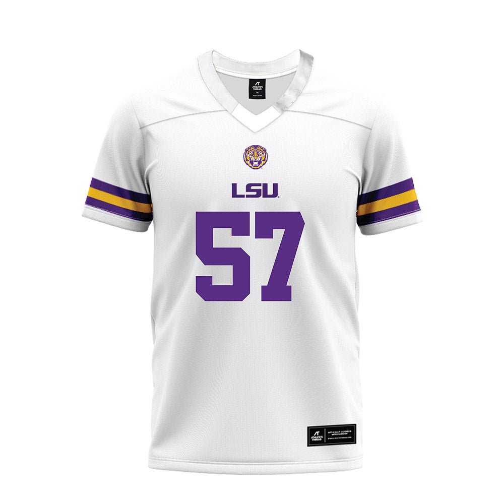 LSU - NCAA Football : Jakolby Jones - White Premium Football Jersey-0