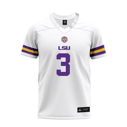 LSU - NCAA Football : DJ Pickett - White Premium Football Jersey-0