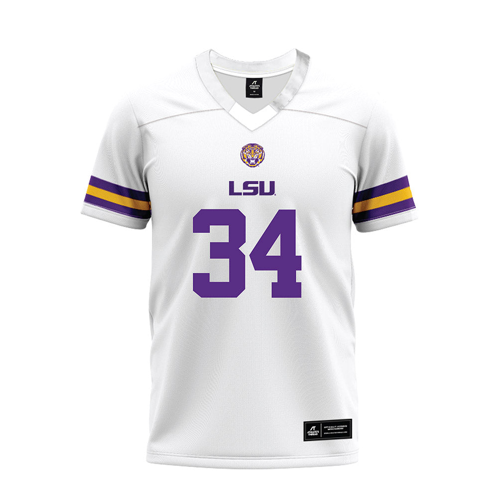 LSU - NCAA Football : Mason Dossett - White Premium Football Jersey-0