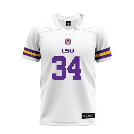 LSU - NCAA Football : Mason Dossett - White Premium Football Jersey-0
