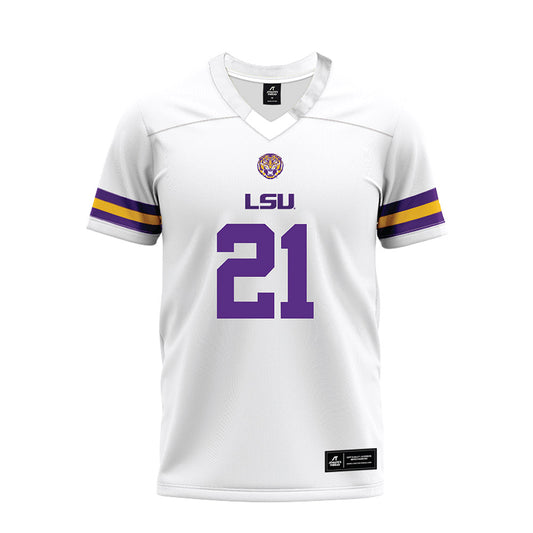 LSU - NCAA Football : Cayden Jones - White Premium Football Jersey-0