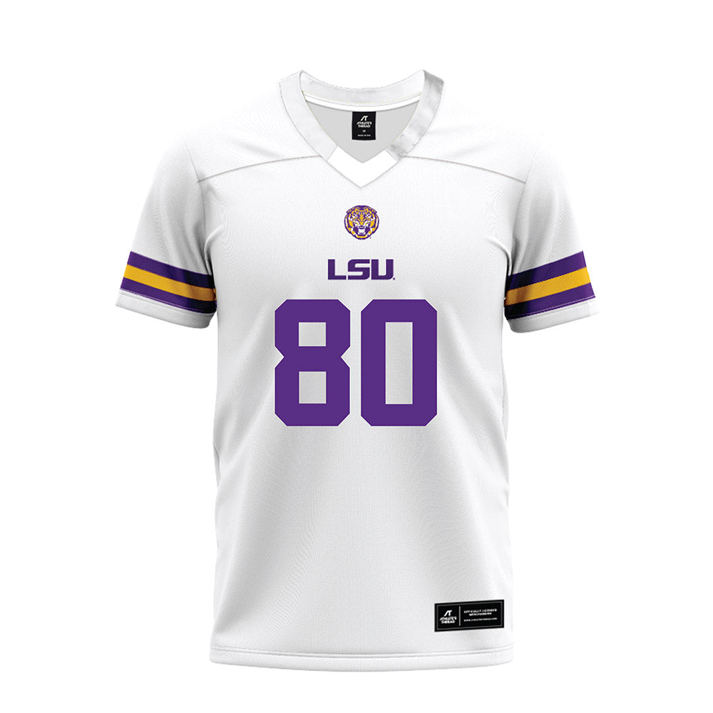 LSU - NCAA Football : Scott Starzyk - White Premium Football Jersey-0
