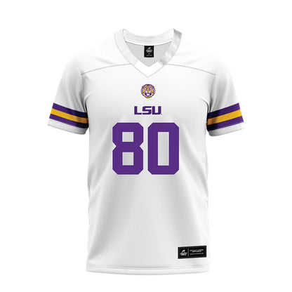 LSU - NCAA Football : Scott Starzyk - White Premium Football Jersey-0