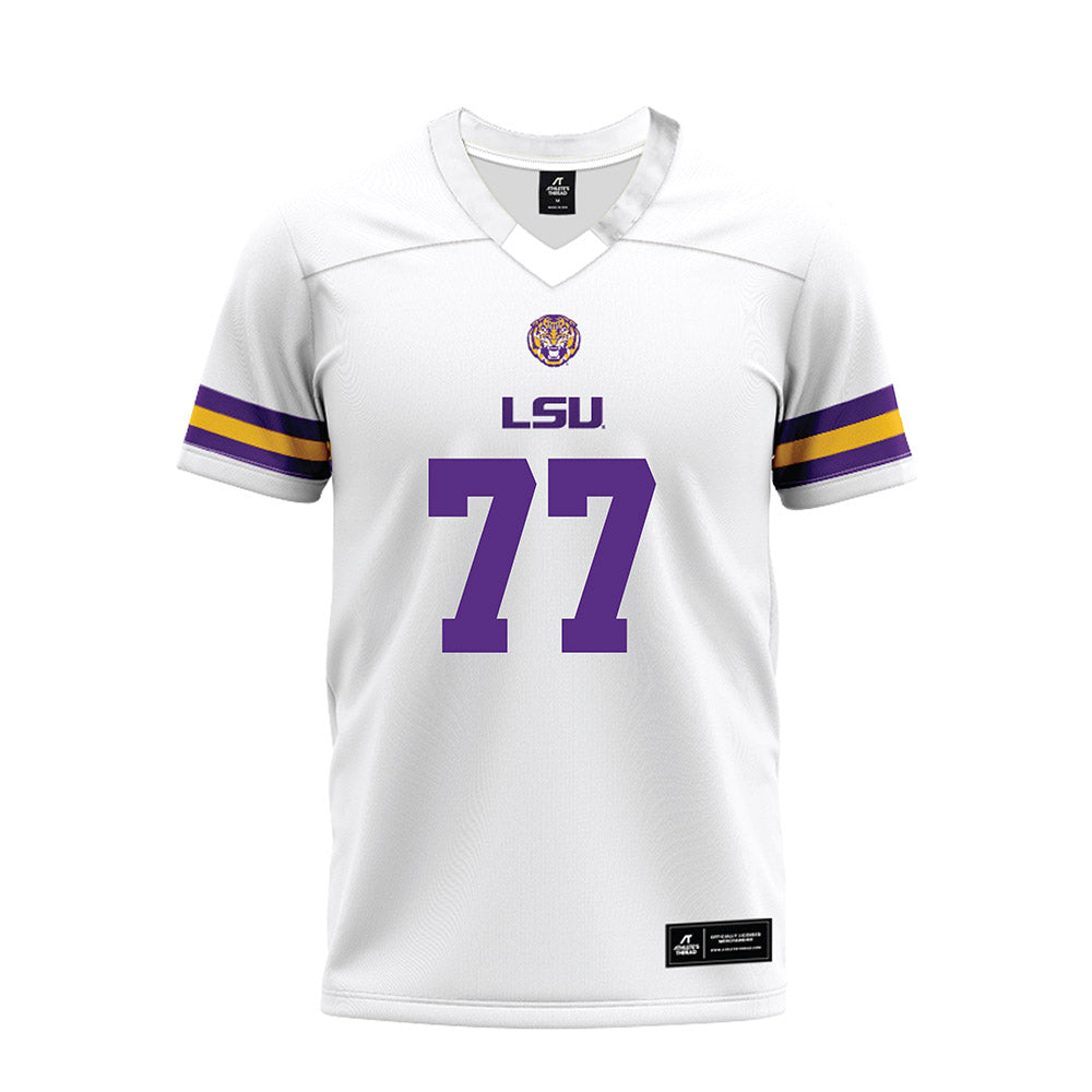 LSU - NCAA Football : Jordan Seaton - White Premium Football Jersey-0