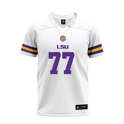 LSU - NCAA Football : Jordan Seaton - White Premium Football Jersey-0