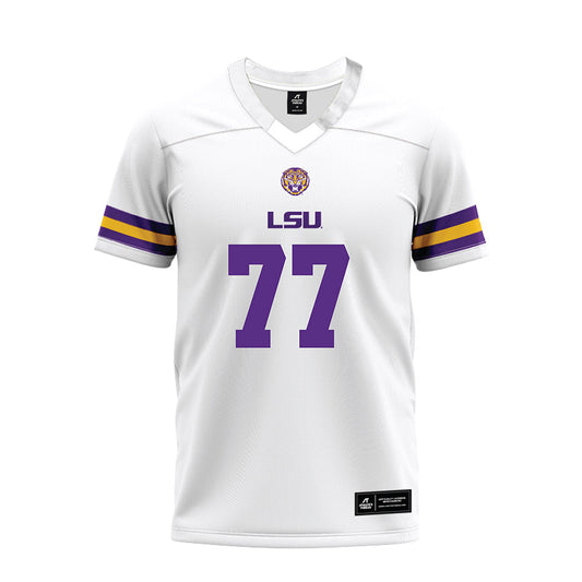 LSU - NCAA Football : Jordan Seaton - White Premium Football Jersey-0